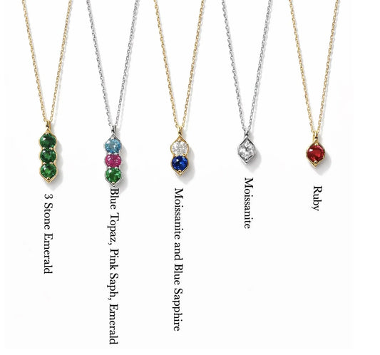 Personalized Birthstone Charm Necklace 14k Solid Gold , Mothers Birthstone Necklace Mothers Day Gift , Pea in the Pod Mothers Necklace 8891
