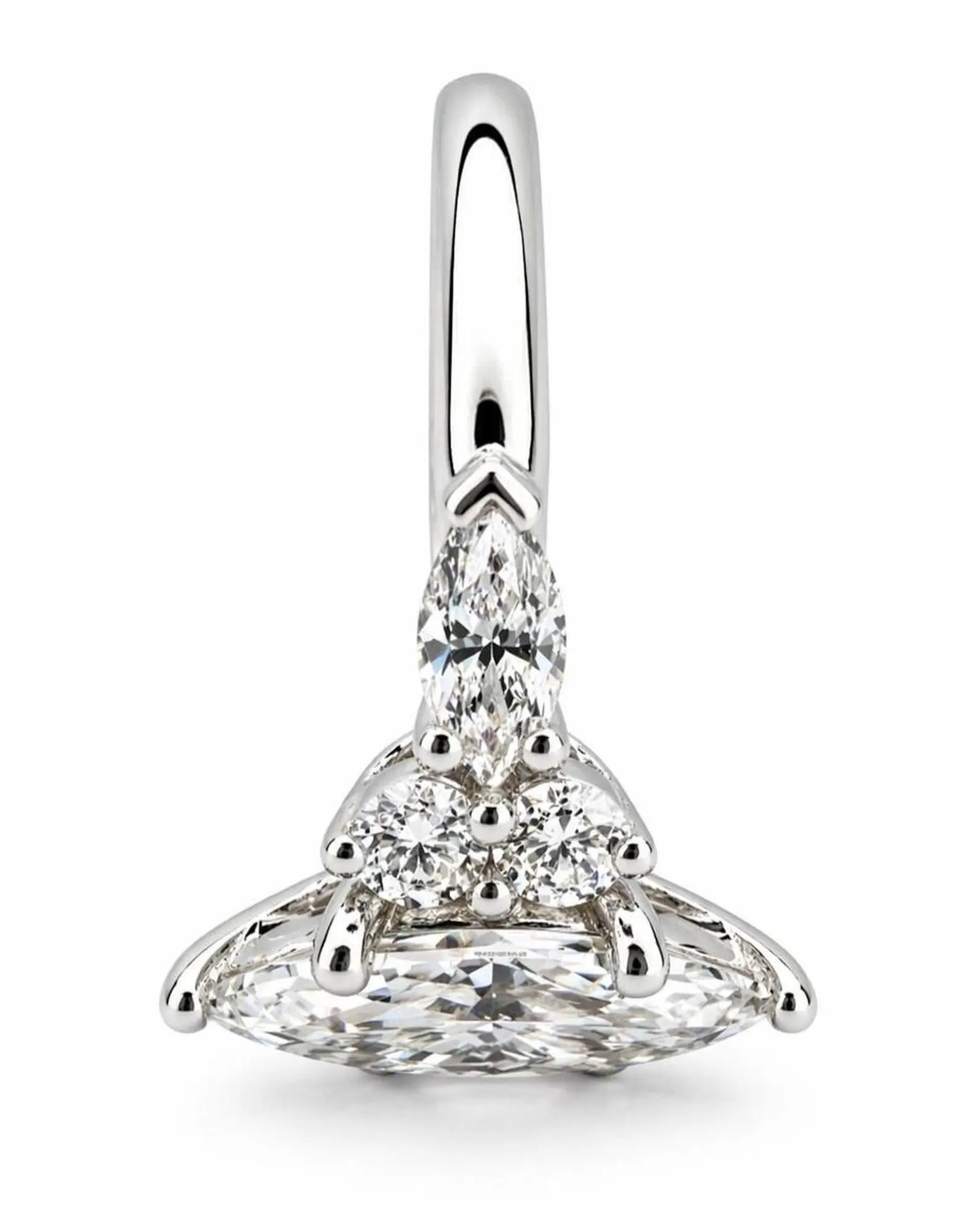 1.50 Carat Marquise Cut Lab Grown Diamond Engagement Ring 14K Dainty Marquis Lab Diamond Ring #8942