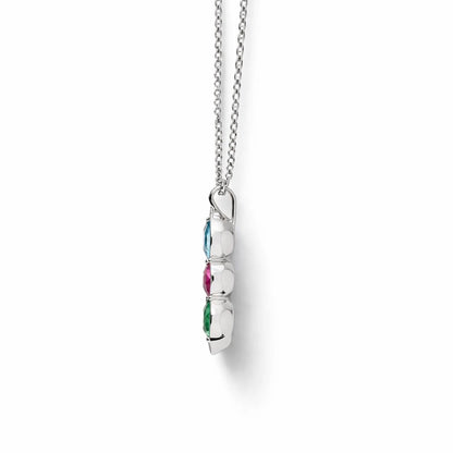 Personalized Birthstone Charm Necklace 14k Solid Gold , Mothers Birthstone Necklace Mothers Day Gift , Pea in the Pod Mothers Necklace 8891