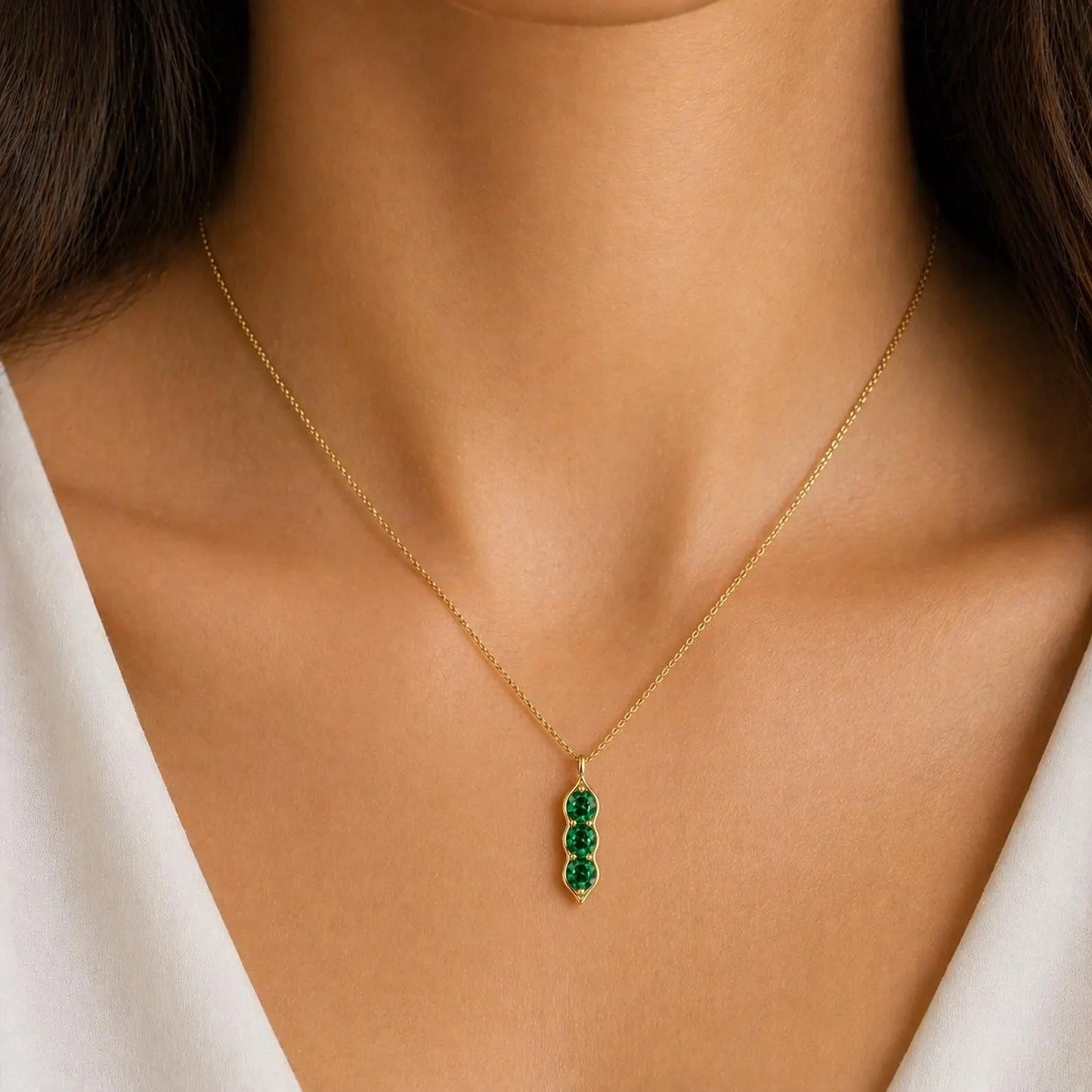 Personalized Birthstone Charm Necklace 14k Solid Gold , Mothers Birthstone Necklace Mothers Day Gift , Pea in the Pod Mothers Necklace 8891