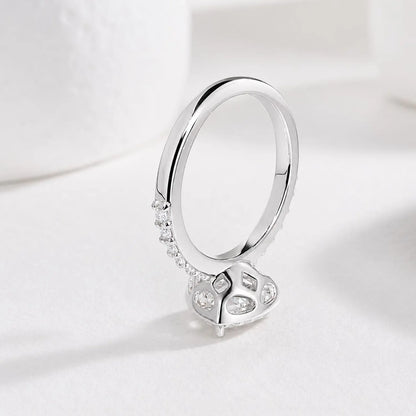Moissanite Engagement Rings 14k Solid Gold Trillion Cut For Women, Vintage Bridal Promise Ring Solitaire Moissanite Halo Wedding Ring  #7177