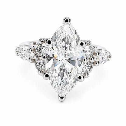 1.50 Carat Marquise Cut Lab Grown Diamond Engagement Ring 14K Dainty Marquis Lab Diamond Ring #8942