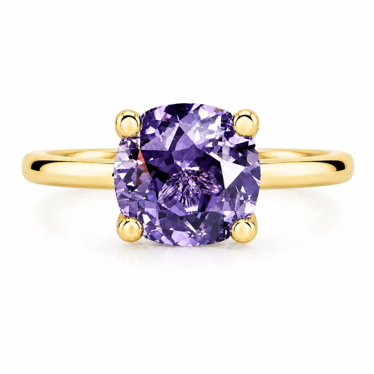 Round Alexandrite Engagement Ring, Alexandrite Ring, Solitaire Engagement Ring, June Birthstone Ring, Gift For Her, Simple Ring,  #5131