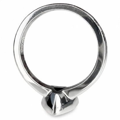 1.00ctw trillion Cut Blue Sapphire Ring, Bezel Set Sapphire Ring, White Gold Solitaire Ring, Minimalist Gemstone Ring,  Gift for Her #8958