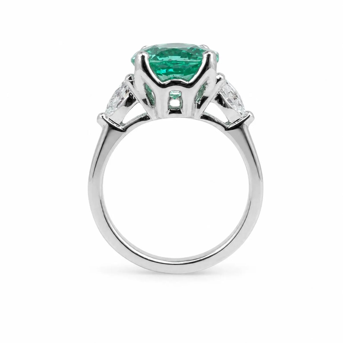 Paraiba Tourmaline Engagement Ring White Gold Green Paraiba Tourmaline And Moissanite Wedding Ring Unique Vintage Promise Anniversary  #6446