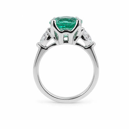 Paraiba Tourmaline Engagement Ring White Gold Green Paraiba Tourmaline And Moissanite Wedding Ring Unique Vintage Promise Anniversary  #6446