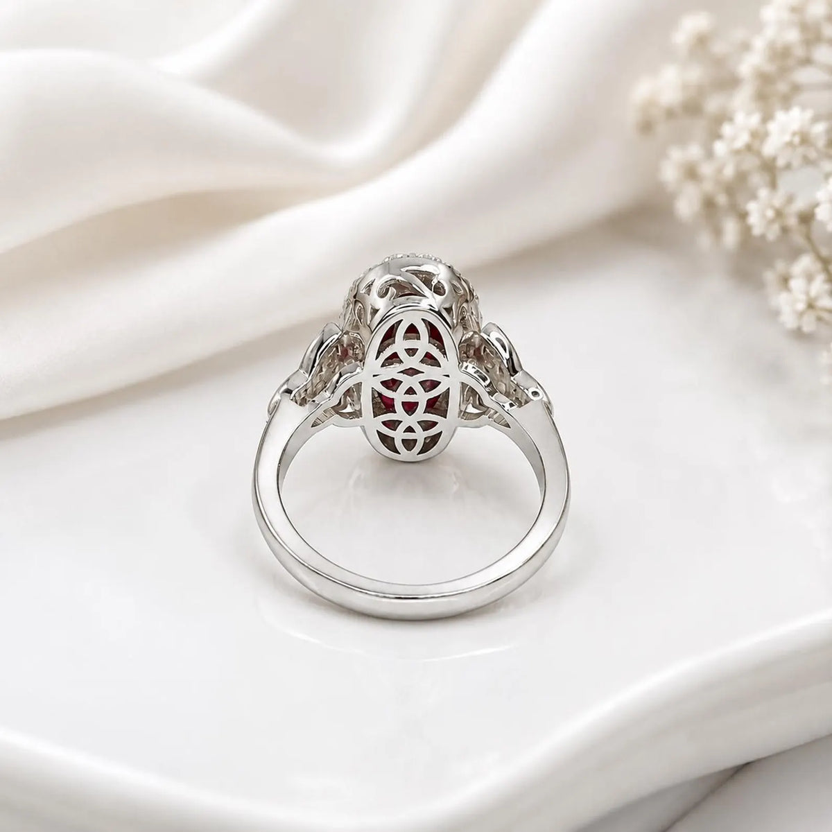 Olive Green sapphire or Ruby Elongated  Rose Cut 14k Solid Gold Diamond or Moissanite Accents