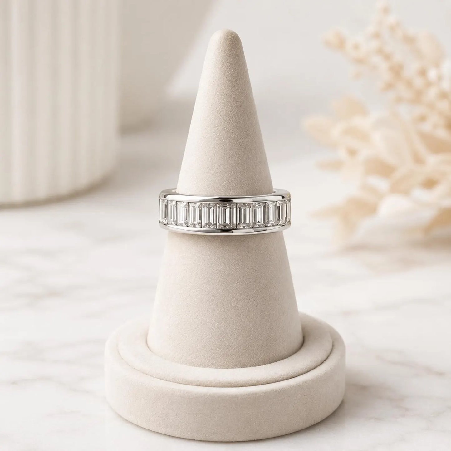 2.20 CTW Mens Channel Set Baguette Wedding Band 14K Gold , Unique Men's Moissanite Engagement Ring Men's Promise Ring Gift For Him #8327