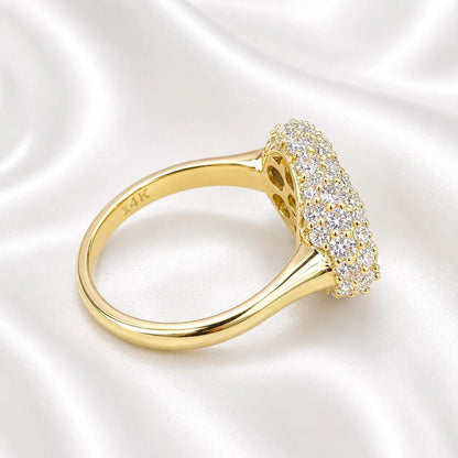 East West Marquis Cut Lab Grown Diamond Engagement Ring 14K Solid Gold , Unique Pinky Ring Lab Diamond #8851