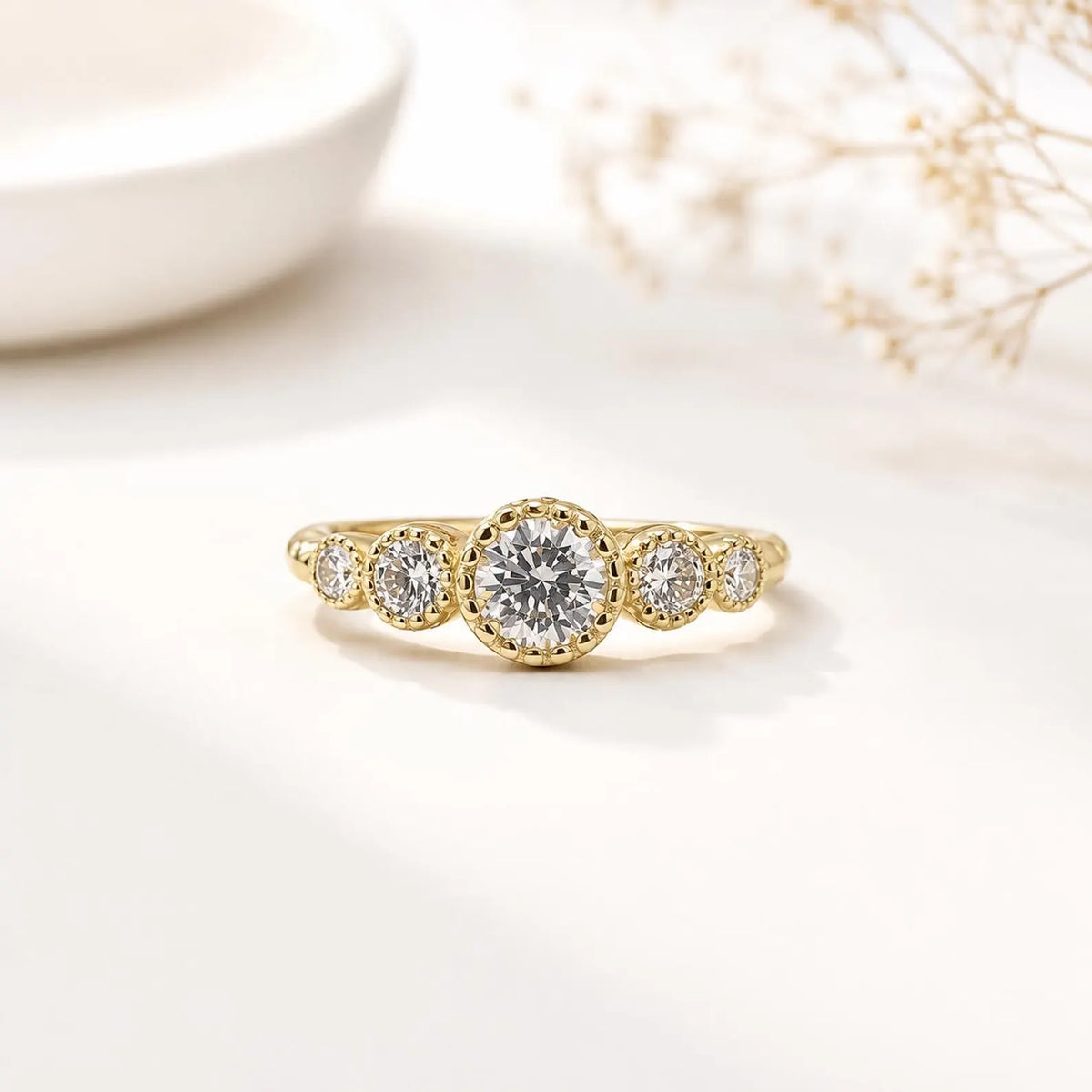 Stackable Diamond Ring 14K Stackable Diamond Wedding Ring Petite Stacking Ring Dainty Diamond Wedding Band Dainty Stacking Diamond Ring 6209