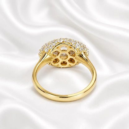 East West Marquis Cut Lab Grown Diamond Engagement Ring 14K Solid Gold , Unique Pinky Ring Lab Diamond #8851