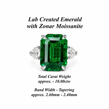 Emerald Cut Emerald Engagement Ring  Vintage Yellow Gold Ring Unique Pear Shape Moissanite Engagement Ring Bridal Anniversary Gift  #7370