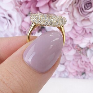 East West Marquis Cut Lab Grown Diamond Engagement Ring 14K Solid Gold , Unique Pinky Ring Lab Diamond #8851