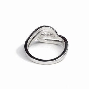1 Carat East West Marquise Lab grown Diamond Ring 14K Solid Gold, Diamond Wrap Ring, Unique Engagement Ring, Statement Cocktail Ring #8879