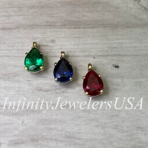2.00 CTW Pear Shape Natural Swiss Blue Topaz Pendant Necklace , December Birthstone Pear Pendant 14K Solid Gold , Layering Necklace , #8808