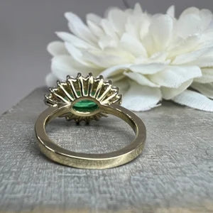 Evil Eye Ring Yellow Gold Marquis Cut Evil Eye Ring Women Unique Emerald East West Marquis Ring #7351