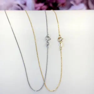 Solid 14K Gold Cable Chain 0.8mm-1.00mm Lobster Clasp , Delicate Dainty Layered Necklace Chain #8802