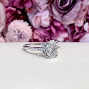 1 Carat Oval Lab Diamond Engagement Ring IGI Certified , Lab Grown Diamond Solitaire Solid Gold , Lab Grown Diamond Wedding Ring #8807