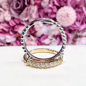 Diamond Stacking Band For Women 14k Solid Gold , Thin Layering Wedding Band , Matching wedding Band #8827