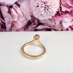Lab Grown Diamond Chevron Ring: 14K Gold Bezel Stacking Ring , Curved Matching Wedding Band , V shape Diamond Band , Pinky Ring , #8817