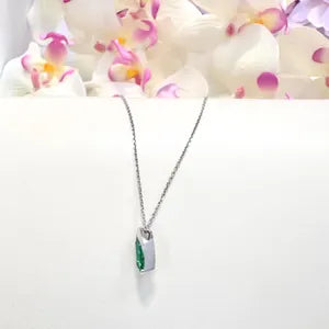 1.00 CTW Blue Sapphire Pear Shape Bezel Set Pendant Necklace 14K Solid Gold Dainty Layering Necklace Birthstone Jewerly #8830