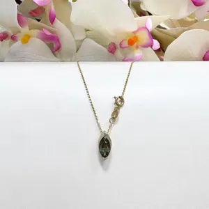 1.00 CTW Blue Sapphire Pear Shape Bezel Set Pendant Necklace 14K Solid Gold Dainty Layering Necklace Birthstone Jewerly #8830