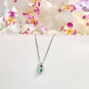 1.00 CTW Blue Sapphire Pear Shape Bezel Set Pendant Necklace 14K Solid Gold Dainty Layering Necklace Birthstone Jewerly #8830