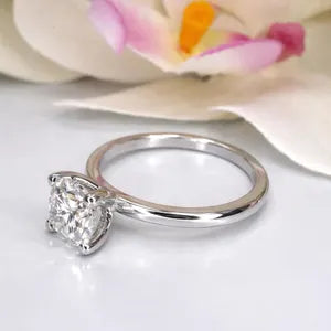 1 Carat Round Brilliant 4 Prong Setting Lab Grown Diamond Engagement Ring in 10k/14k Gold, Round Solitaire Diamond Ring IGI Certified #8844