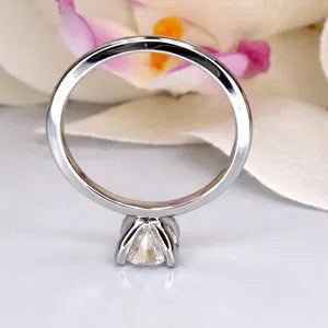 1 Carat Round Brilliant 4 Prong Setting Lab Grown Diamond Engagement Ring in 10k/14k Gold, Round Solitaire Diamond Ring IGI Certified #8844