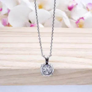 1 CTW Moissanite Pendant Necklace 14K Solid Gold , Floating Moissanitne Pendant , Layering Necklace , Simple Solitaire Pendant #8840