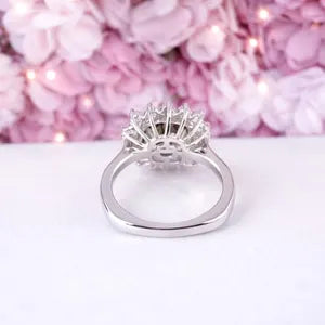 3.95 CTW Cushion Cut Olive green Sapphire Engagement Ring With Lab Grown Diamond Halo 14K Solid Gold with a Euro Shank #8852