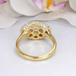 East West Marquis Cut Lab Grown Diamond Engagement Ring 14K Solid Gold , Unique Pinky Ring Lab Diamond #8851