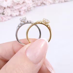 0.50 CT Dainty Round Lab Grown Diamond Promise Ring, Diamond Engagement Ring for Women, Ring in 14K Yellow White Gold #8850