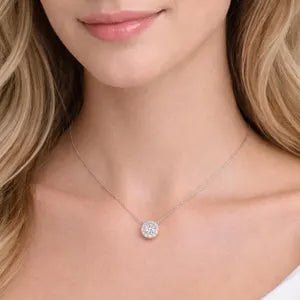 14K Gold and Moissanite Pendant Necklace , Dainty Everyday Necklace , Moissanite Layering Wedding Necklace , April Birthstone Necklace #8853