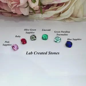 Emerald Cut Emerald Engagement Ring with Pear Shape Lab Grown Diamonds 14K Solid Gold , May Birthstone Ring , Trendy Ring #8857