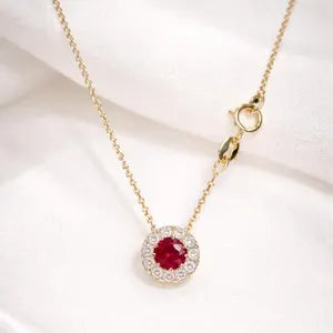 14K Gold and Moissanite Pendant Necklace , Dainty Everyday Necklace , Moissanite Layering Wedding Necklace , April Birthstone Necklace #8853