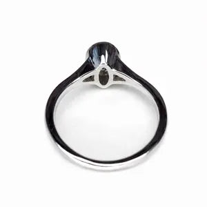 1 CTW Bezel Set Oval Lab Grown Diamond Engagement Ring 14K Solid Gold , Bezel Set Solitaire Lab Diamond Wedding Anniversary Ring #8872