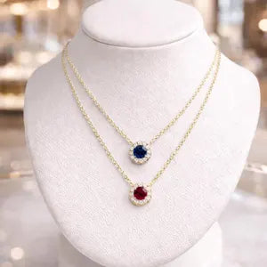14K Gold and Moissanite Pendant Necklace , Dainty Everyday Necklace , Moissanite Layering Wedding Necklace , April Birthstone Necklace #8853