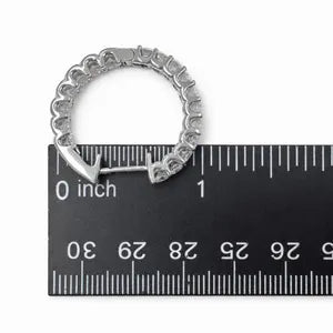 Lab Grown Diamond Hoop Earrings, White Gold Diamond Hoops, Minimalist Bridal Earrings, Everyday Diamond Hoops, Anniversary Gift for Her #8883