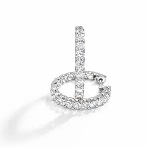 Lab Grown Diamond Hoop Earrings, White Gold Diamond Hoops, Minimalist Bridal Earrings, Everyday Diamond Hoops, Anniversary Gift for Her #8883