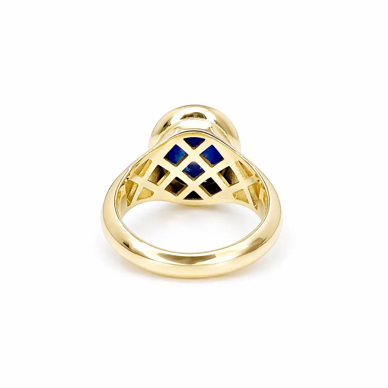 Oval Shape Bue Sapphire Engagement Ring 14K Yellow Gold Unisex Rings, Large Oval Bezel Set Solitaire Engagement Ring Solid Gold Unisex, 6303