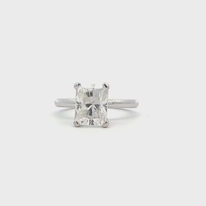 Radiant Cut Moissanite Engagement Ring 14K Gold Solitaire | Radiant Cut Ring | Moissanite Solitaire Wedding Promise Anniversary Ring |  8239