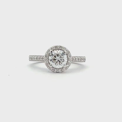 Lab grown diamond engagement ring 14k solid gold, round cut lab created cvd diamond ring, Certified lab grown diamond wedding rings