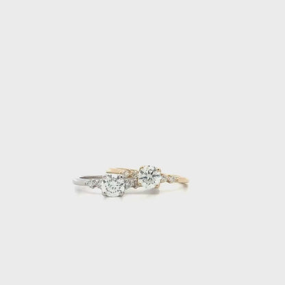 0.50 CT Dainty Round Lab Grown Diamond Promise Ring, Diamond Engagement Ring for Women, Ring in 14K Yellow White Gold #8850