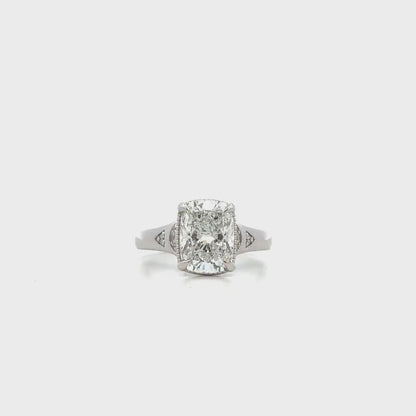 14k Gold Cushion Lab Grown Diamond Bezel Engagement Ring – IGI Certified, Custom Size, Modern Minimal #8796