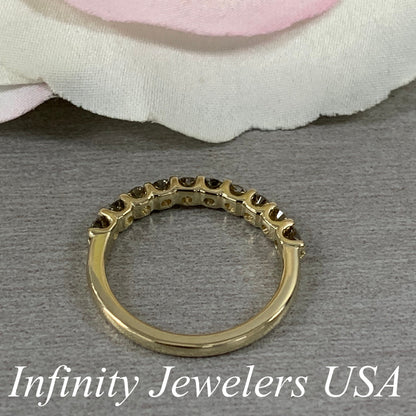 Chanpagane Diamond Wedding Ring / Anniversary Band Set In 14K Yellow Gold