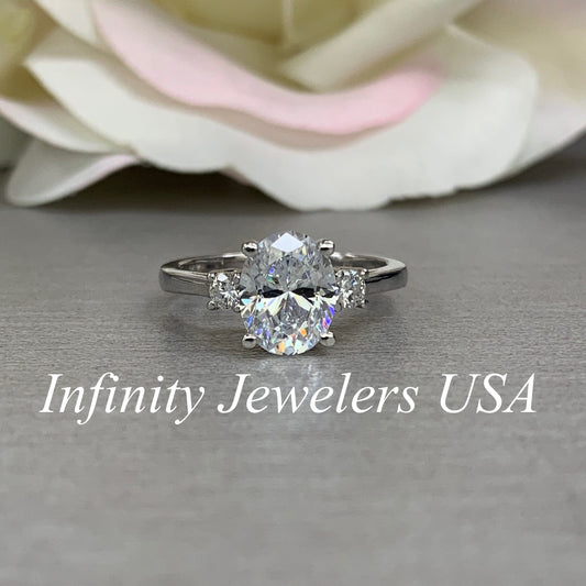Oval Moissanite Engagement Ring 14k White Gold Forever One Moissanite Engagement Rings Unique Vintage Wedding Promise Anniversary Ring #5117