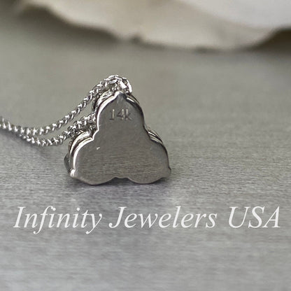 Mothers Birthstone Necklace 14k White Gold, Family Necklace, Grandmothers Birthstone Necklace, Cluster Necklace, Gemstone Necklace,  #6763