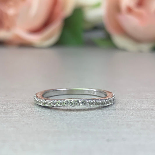 Diamond Curved Band, Stacking Curved Ring, Dainty Stacking Band, Delicate Moissanite Wedding Band, White Gold Engagement Ring,  #4982 #6495