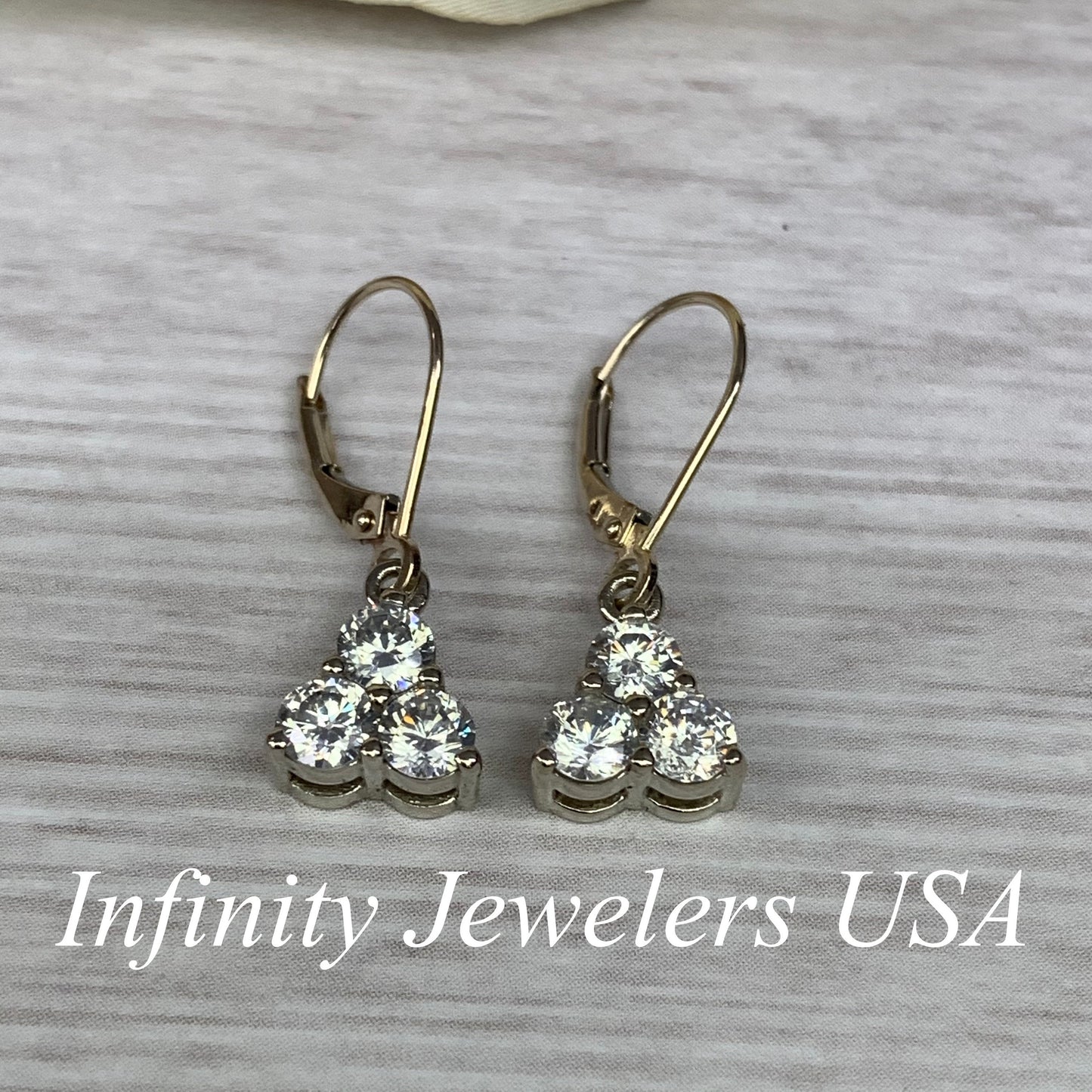 Moissanite Earrings, Dangle Earrings, Drop Earrings, Lever back Earrings, 1.50ctw. 14K White Gold #6907 #6908 #6909